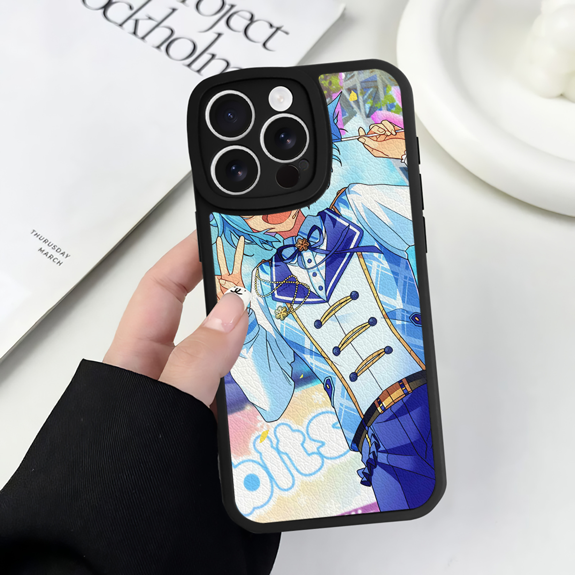 （画像用） あんさんぶるスターズ! Ensemble Stars 【iPhone 16シリーズ対応】シリコンスマホケース（レザー調） 材質：シリコン